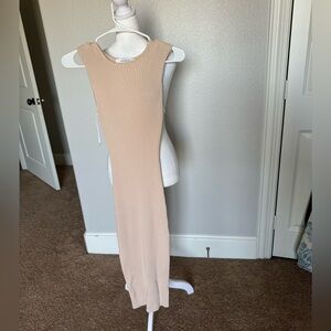 Maxi knit dress in cream